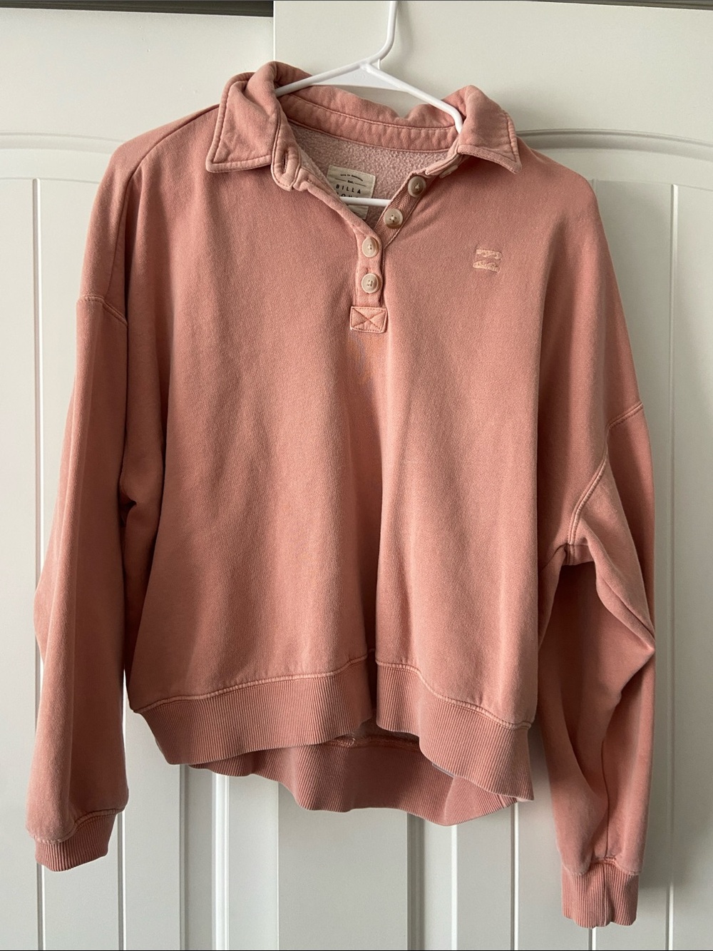 Billabong Dusty Rose Polo-Style Pullover